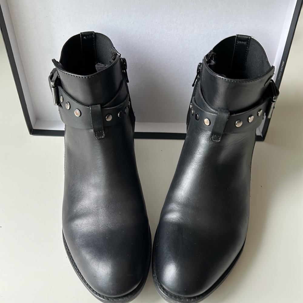 Geox Genuine Leather Faux Fur Lined Booties